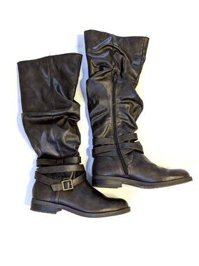 SM New York Brown Cornelia Boots - Women's 9 M - Tall Slouchy Riding Knee High